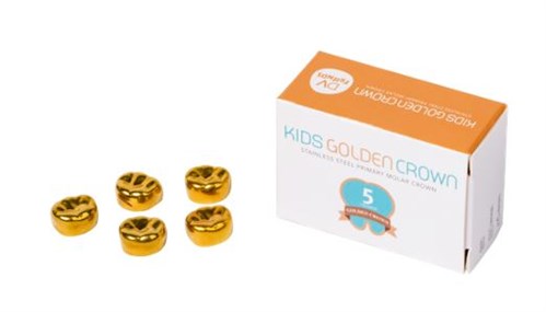 KIDS GOLDEN CROWN EUR-6 STAINLESS STEEL KRONEN 5ST